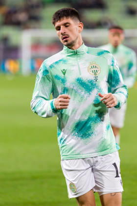 Ferencvaros v Viktoria Plzen, UEFA Europa League, Budapest, Hungary Budapest, Hungary. 15th, October 2026. Attila Osvath of Ferencvaros seen waming up for the UEFA Europa League match between Ferencvaros and Viktoria Plzen at Groupama Arena in Budapest. Hungary, Budapest, Groupama Arena Copyright: xGonzalesxPhoto BalazsxPopalx