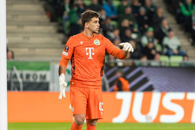 Ferencvaros v Viktoria Plzen, UEFA Europa League, Budapest, Hungary Budapest, Hungary. 15th, October 2026. Goalkeeper Daniel Radnoti (63) of Ferencvaros seen during the UEFA Europa League match between Ferencvaros and Viktoria Plzen at Groupama Arena in Budapest. Hungary, Budapest, Groupama Arena Copyright: xGonzalesxPhoto BalazsxPopalx