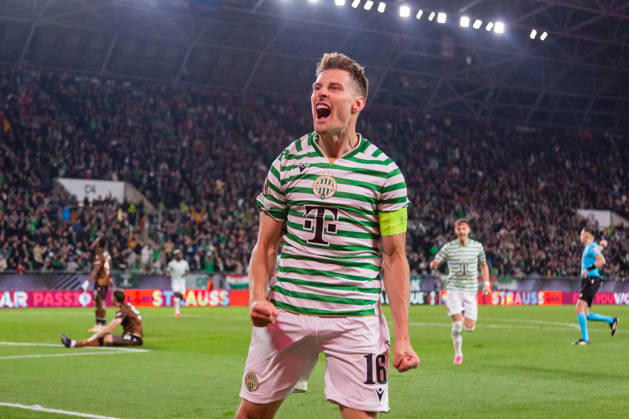 Ferencvaros v Viktoria Plzen, UEFA Europa League, Budapest, Hungary Budapest, Hungary. 15th, October 2026. Kristoffer Zachariassen (16) of Ferencvaros scores for 1-0 during the UEFA Europa League match between Ferencvaros and Viktoria Plzen at Groupama Arena in Budapest. Hungary, Budapest, Groupama Arena Copyright: xGonzalesxPhoto BalazsxPopalx