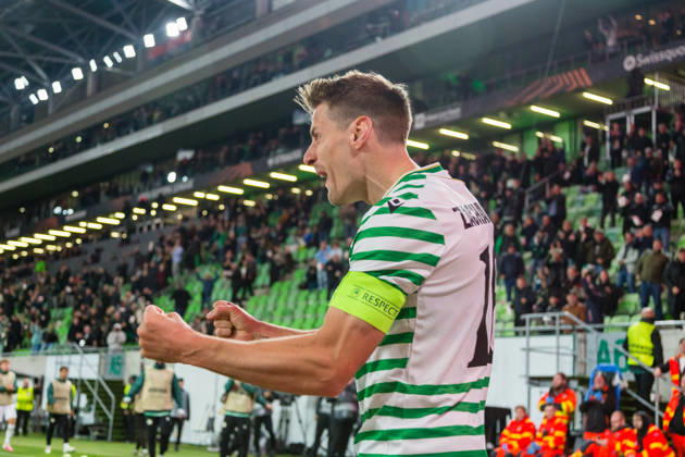 Ferencvaros v Viktoria Plzen, UEFA Europa League, Budapest, Hungary Budapest, Hungary. 15th, October 2026. Kristoffer Zachariassen (16) of Ferencvaros scores for 1-0 during the UEFA Europa League match between Ferencvaros and Viktoria Plzen at Groupama Arena in Budapest. Hungary, Budapest, Groupama Arena Copyright: xGonzalesxPhoto BalazsxPopalx