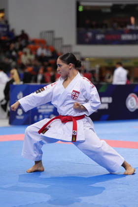 2026 World Cadet, Junior & U21, U 21 Karate Championships BIELSKO-BIALA, POLAND - OCTOBER 16: Anastasia Chaphidze of Georgia performs during cadet female individual kata at the 2026 World Cadet, Junior & U21 Karate Championships at Hala Pod Debowcem on October 16, 2026 in Bielsko-Biala, Poland. Bielsko-Biala Hala Pod Debowcem Poland Copyright: x2026xKaratexInsights PSxImagesxMartinxKremser KaratexInsightsx