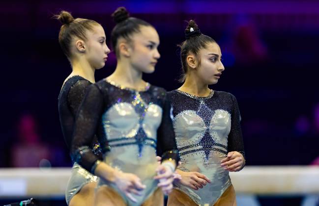 ROTTERDAM - The Russian gymnastics team in the run-up to the World Championships in Ahoy Rotterdam. Earlier this year, the International Gymnastics Federation lifted Russia s suspension for aggression against Ukraine, but the rules of the European Union and the Netherlands require that Russia cannot compete under its own flag. For this reason, the country is competing under the name World Gymnastics 2. IRIS VAN DEN BROEK ANP xVIxANPxSportx xxANPxIVx 572631951 originalFilename: 572631951.jpg