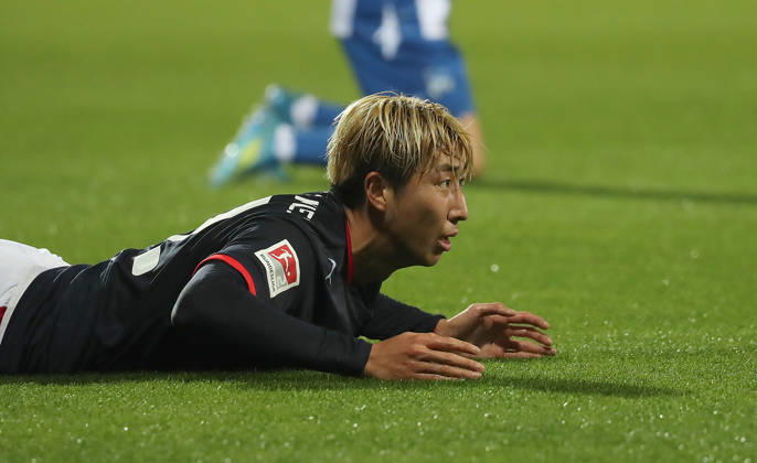 Hiroki Sekine (Holstein Kiel) Fussball, Herren, Saison 2026 2027, 2.BL, Holstein Stadion, Holstein Kiel gegen Hertha BSC Berlin DFL REGULATIONS PROHIBIT ANY USE OF PHOTOGRAPHS AS IMAGE SEQUENCES AND OR QUASI-VIDEO.