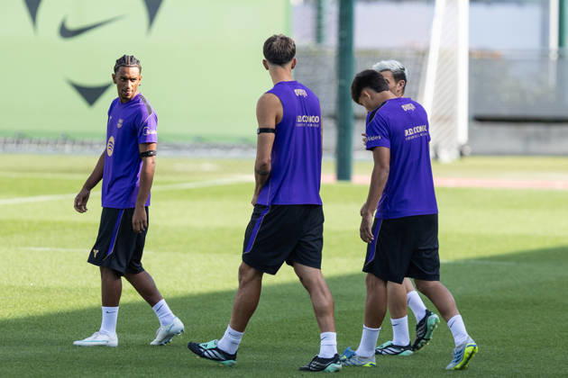 October 16, 2026, Sant Joan Despi, Barcelona, Spain: SANT JOAN DESPI, SPAIN - OCTOBER 16: Players of FC Barcelona, Barca take part in a training session ahead of the LaLiga EA Sports match against Real Betis on October 16, 2026, at the Ciutat Esportiva Joan Gamper in Sant Joan Despi, Barcelona, Spain. FC Barcelona Train Ahead Of Real Betis Match - ZUMAs316 20261016_znp_s316_011 Copyright: xMartixSeguraxRamonedax