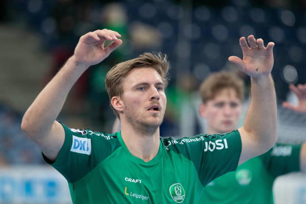 Handball, HBL2: SC DHfK Leipzig - ASV Hamm-Westfalen; 16.10.2026 Franz Semper (32, SC DHfK Leipzig) während der Erwärmung, Training. Handball, 2. Bundesliga, Saison 2026 2027, 8. Spieltag: SC DHfK Leipzig vs. ASV Hamm-Westfalen am 16.10.2026 in der Quarterback Immobilien Arena Leipzig. Copyright: xBEAUTIFULxSPORTS JanxKaeferx