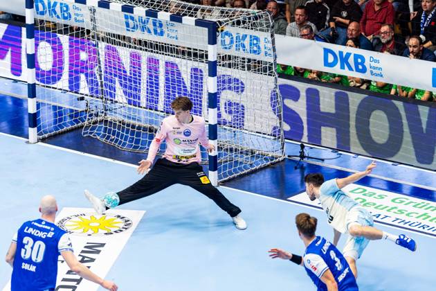 16.10.2026, GER, Handball, Maenner, Saison 26 27, Opel 1.Bl, 9.Spieltag, ThSV Eisenach - VfL Gummersbach Mats Grupe (ThSV Eisenach, 25) 99817 Eisenach Werner-Assmann-Halle Am Sportp Thueringen Deutschland