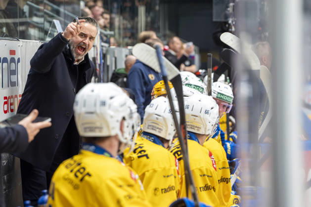 LUGANO, SWITZERLAND - OCTOBER 16: headcoach Josh Holden of Davos during the game between HC Lugano v HC Davos at the Corner Arena on October 16, 2026 in Lugano, Switzerland. Lugano Ticino Switzerland Copyright: xJustPictures.ch JarixPestelaccix jp-en-EuSpIm-JP6_JAr_NL_HCL_HCDavos_16Ott2026_000091-2