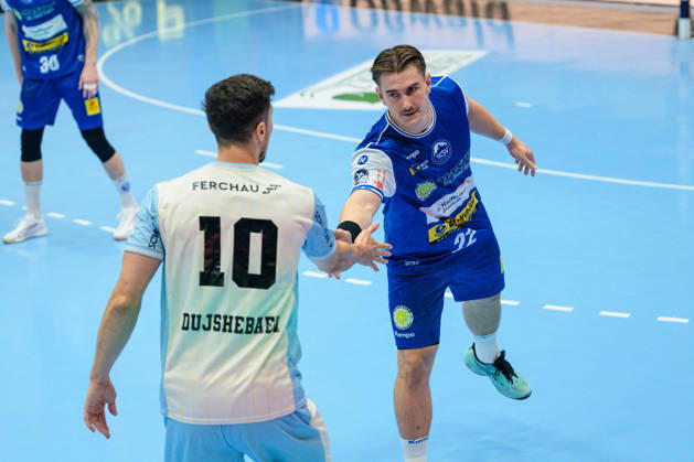 Alex Dujshebaev (VfL Gummersbach, 10), Felix Aellen (ThSV Eisenach, 22) GER, ThSV Eisenach gegen VfL Gummersbach, 1. Opel Handballbundesliga, Handball, 9.Spieltag, Saison 2026 2027, 20.00 Uhr, 16.10.2026 GER, ThSV Eisenach gegen VfL Gummersbach, 1. Opel Handballbundesliga, Handball, 9.Spieltag, Saison 2026 2027, 20.00 Uhr, 16.10.2026 Eisenach Copyright: xMartinxHerbstx