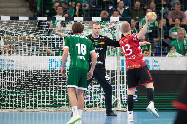 Handball, HBL2: SC DHfK Leipzig - ASV Hamm-Westfalen; 16.10.2026 Torwart Tomas Mrkva (16, SC DHfK Leipzig) erwartet einen Siebenmeter. Handball, 2. Bundesliga, Saison 2026 2027, 8. Spieltag: SC DHfK Leipzig vs. ASV Hamm-Westfalen am 16.10.2026 in der Quarterback Immobilien Arena Leipzig. Copyright: xBEAUTIFULxSPORTS JanxKaeferx