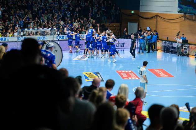 Der ThSV Eisenach feiet nach langen hin und her der Entscheidungen das Unentschieden gegen Gummersbach. GER, ThSV Eisenach gegen VfL Gummersbach, 1. Opel Handballbundesliga, Handball, 9.Spieltag, Saison 2026 2027, 20.00 Uhr, 16.10.2026 GER, ThSV Eisenach gegen VfL Gummersbach, 1. Opel Handballbundesliga, Handball, 9.Spieltag, Saison 2026 2027, 20.00 Uhr, 16.10.2026 Eisenach Copyright: xMartinxHerbstx