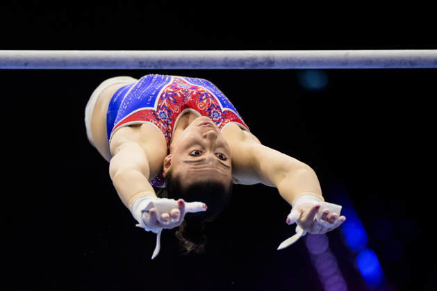 261016 Barbora Kundrat of Slovakia at a women’s podium training session during day -1 of the 2026 Artistic Gymnastics World Championships on October 16, 2026 in Rotterdam. Photo: Joel Marklund BILDBYRÅN kod JM JM0858 bbeng artistisk gymnastik artistic gymnastics gymnastik-vm vm artistic gymnastics world championships dam Copyright: JOELxMARKLUND BB261016JM013