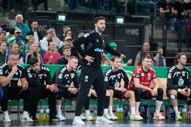 Handball, HBL2: SC DHfK Leipzig - ASV Hamm-Westfalen; 16.10.2026 Trainer Jamal Naji (ASV Hamm-Westfalen). Handball, 2. Bundesliga, Saison 2026 2027, 8. Spieltag: SC DHfK Leipzig vs. ASV Hamm-Westfalen am 16.10.2026 in der Quarterback Immobilien Arena Leipzig. Copyright: xBEAUTIFULxSPORTS JanxKaeferx