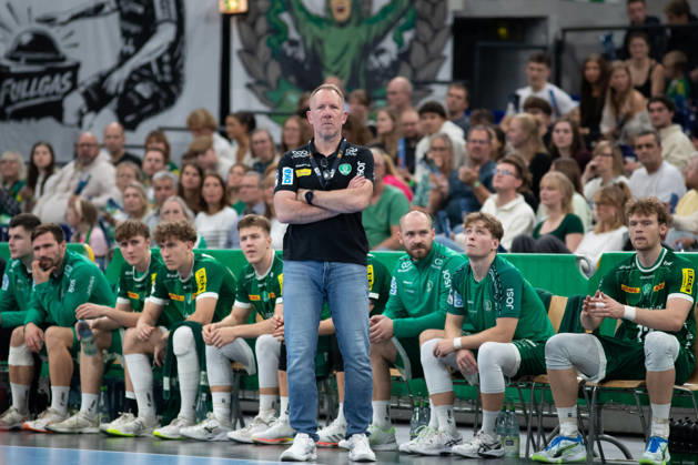 Handball, HBL2: SC DHfK Leipzig - ASV Hamm-Westfalen; 16.10.2026 Cheftrainer Frank Carstens (SC DHfK Leipzig). Handball, 2. Bundesliga, Saison 2026 2027, 8. Spieltag: SC DHfK Leipzig vs. ASV Hamm-Westfalen am 16.10.2026 in der Quarterback Immobilien Arena Leipzig. Copyright: xBEAUTIFULxSPORTS JanxKaeferx