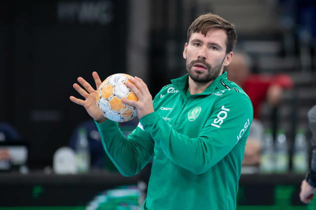 Handball, HBL2: SC DHfK Leipzig - ASV Hamm-Westfalen; 16.10.2026 Lukas Binder (11, SC DHfK Leipzig) während der Erwärmung, Training. Handball, 2. Bundesliga, Saison 2026 2027, 8. Spieltag: SC DHfK Leipzig vs. ASV Hamm-Westfalen am 16.10.2026 in der Quarterback Immobilien Arena Leipzig. Copyright: xBEAUTIFULxSPORTS JanxKaeferx