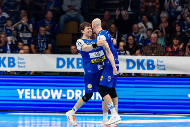 16.10.2026, GER, Handball, Maenner, Saison 26 27, Opel 1.Bl, 9.Spieltag, ThSV Eisenach - VfL Gummersbach Tillman Leu (ThSV Eisenach,99), Dominik Solak (ThSV Eisenach,30) 99817 Eisenach Werner-Assmann-Halle Am Sportp Thueringen Deutschland
