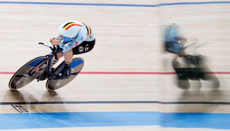 Belgian Katrijn De Clercq pictured in action during the Women s individual pursuit event at the UCI Track cycling, Rad, Radsport, Bahnrad, Bahn World Championships in Shanghai, China on Saturday 17 October 2026. The worlds are taking place from 14 to 18 October 2026. BENOITxDOPPAGNE  x190054426x