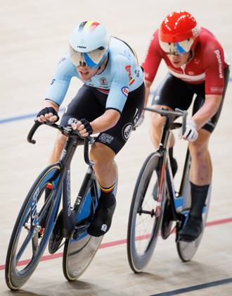 Belgian Fabio Van den Bossche pictured in action at the Men s omnium event at the UCI Track cycling, Rad, Radsport, Bahnrad, Bahn World Championships in Shanghai, China on Saturday 17 October 2026. The worlds are taking place from 14 to 18 October 2026. BENOITxDOPPAGNE  x190052726x
