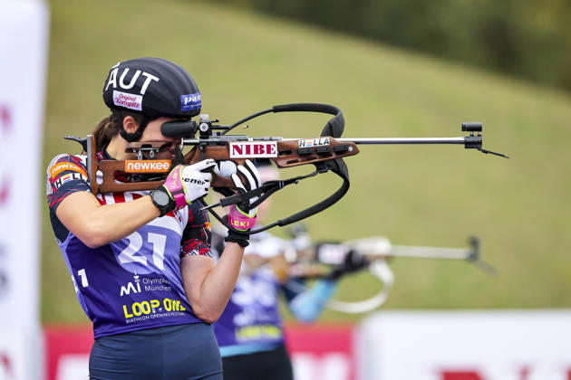 BIATHLON - Loop One Opening Festival MUNICH,GERMANY,17.OCT.26 - BIATHLON - Loop One Opening Festival. Image shows Anna Andexer (AUT).  GEPAxpictures xThomasxBachun