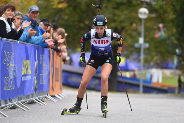 Johanna PUFF (GER),Aktion. Loop One-Biathlon Opening Festival im Olympiapark in Muenchen am 17.10.2026.
