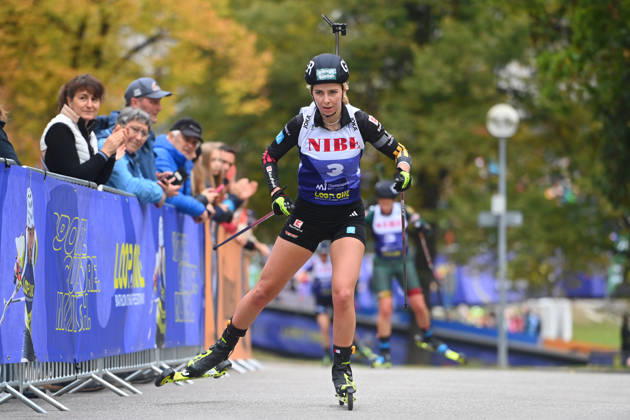 Johanna PUFF (GER),Aktion. Loop One-Biathlon Opening Festival im Olympiapark in Muenchen am 17.10.2026.