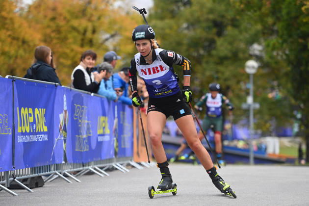 Johanna PUFF (GER),Aktion. Loop One-Biathlon Opening Festival im Olympiapark in Muenchen am 17.10.2026.