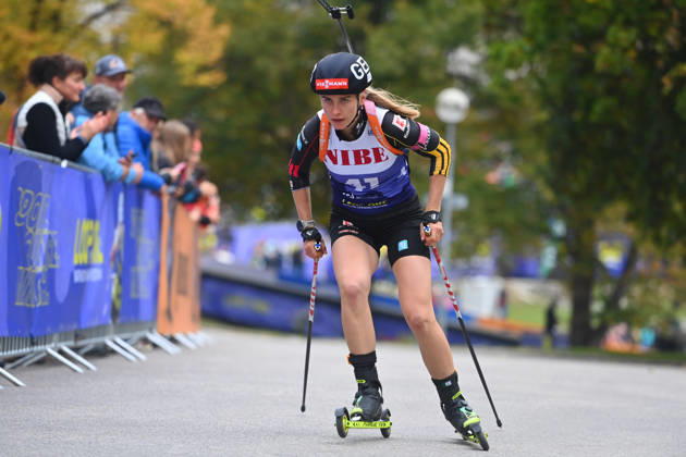 Julia TANNHEIMER (GER),Aktion. Loop One-Biathlon Opening Festival im Olympiapark in Muenchen am 17.10.2026.