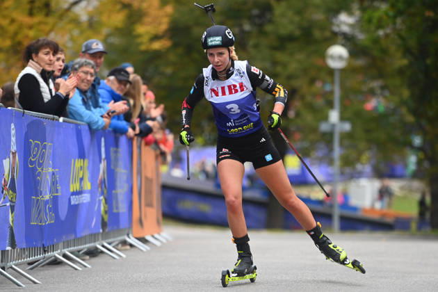 Johanna PUFF (GER),Aktion. Loop One-Biathlon Opening Festival im Olympiapark in Muenchen am 17.10.2026.