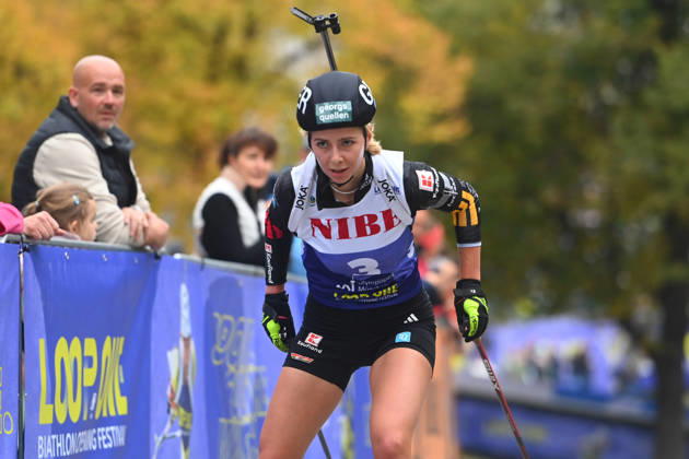 Johanna PUFF (GER),Aktion. Loop One-Biathlon Opening Festival im Olympiapark in Muenchen am 17.10.2026.