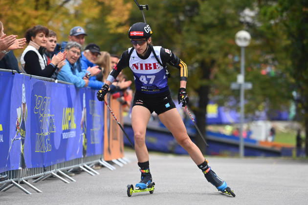 Vanessa VOIGT (GER),Aktion, Loop One-Biathlon Opening Festival im Olympiapark in Muenchen am 17.10.2026.