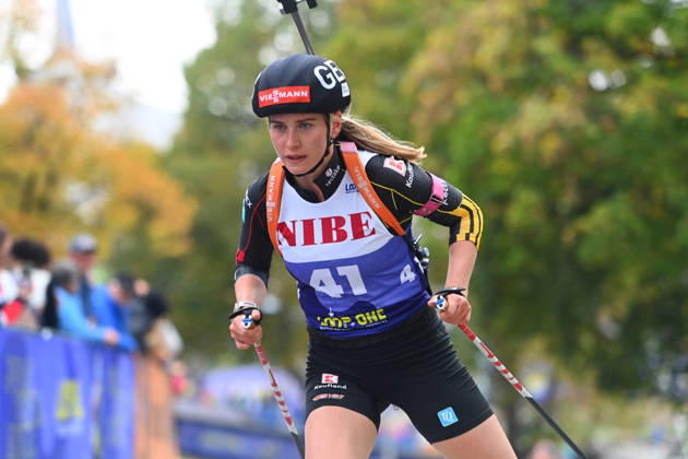 Julia TANNHEIMER (GER),Aktion, Loop One-Biathlon Opening Festival im Olympiapark in Muenchen am 17.10.2026.
