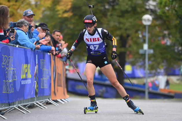 Vanessa VOIGT (GER),Aktion, Loop One-Biathlon Opening Festival im Olympiapark in Muenchen am 17.10.2026.