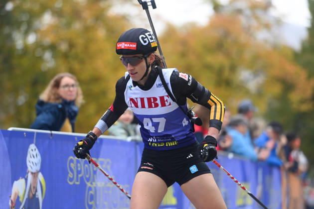 Vanessa VOIGT (GER),Aktion, Loop One-Biathlon Opening Festival im Olympiapark in Muenchen am 17.10.2026.