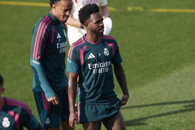 October 17, 2026, Madrid, Spain: Vinicius Junior (Real Madrid CF) is seen in action during a training session on the eve of the LaLiga EA SPORTS 2026 2027 match between Real Madrid CF and Sevilla FC..Real Madrid CF is holding its final training session and press conference, PK, Pressekonferenz ahead of its ninth LaLiga game. LaLiga EA SPORTS 2026 2027 - Real Madrid CF Press Conference And Training Session In Madrid, Spain - 17 Oct 2026  - ZUMAs197 20261017_aaa_s197_037 Copyright: xFedericoxTitonex
