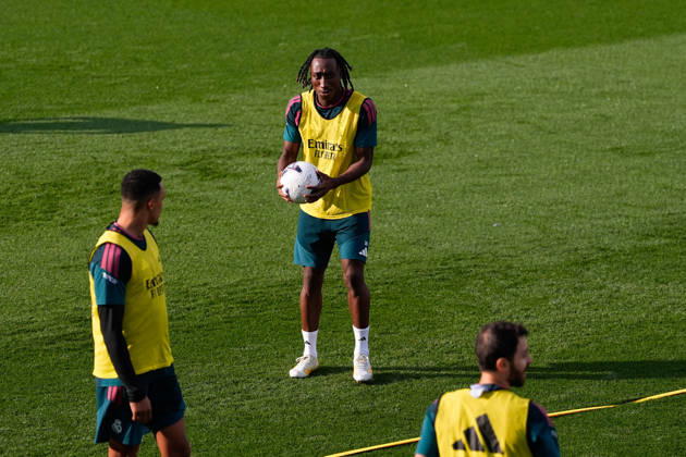 October 17, 2026, Valdebebas, Madrid, Spain: Yan Diomande during the training day of Real Madrid ahead the Spanish League, LaLiga EA Sports, football match against Sevilla FC at Ciudad Deportiva Real Madrid on October 17, 2026, in Valdebebas, Madrid, Spain. Real Madrid Training And press conference, PK, Pressekonferenz - LaLiga Ea Sports - ZUMAa181 20261017_zaa_a181_069 Copyright: xDennisxAgyemanx
