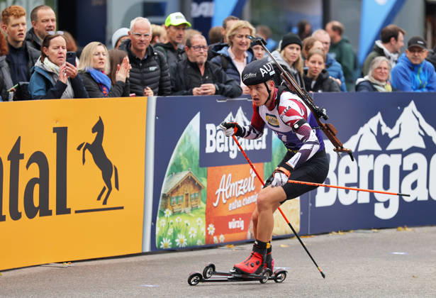 BIATHLON - Loop One Opening Festival MUNICH,GERMANY,17.OCT.26 - BIATHLON - Loop One Opening Festival. Image shows Dominic Unterweger (AUT).  GEPAxpictures xThomasxBachun