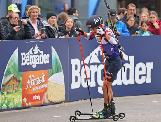 BIATHLON - Loop One Opening Festival MUNICH,GERMANY,17.OCT.26 - BIATHLON - Loop One Opening Festival. Image shows Fredrik Muehlbacher (AUT).  GEPAxpictures xThomasxBachun