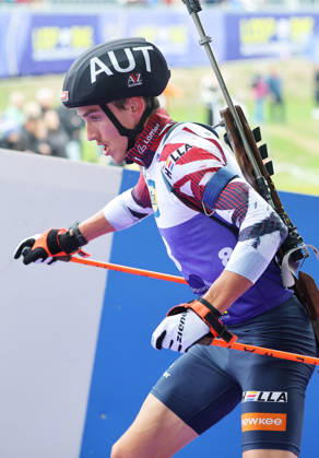 BIATHLON - Loop One Opening Festival MUNICH,GERMANY,17.OCT.26 - BIATHLON - Loop One Opening Festival. Image shows Fredrik Muehlbacher (AUT).  GEPAxpictures xThomasxBachun