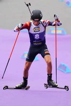 BIATHLON - Loop One Opening Festival MUNICH,GERMANY,17.OCT.26 - BIATHLON - Loop One Opening Festival. Image shows Fredrik Muehlbacher (AUT).  GEPAxpictures xThomasxBachun
