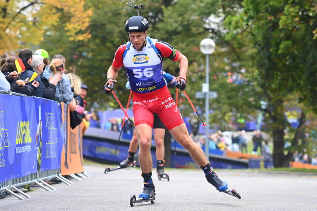 Vetle Sjaastad CHRISTIANSEN (NOR), Aktion. Loop One-Biathlon Opening Festival im Olympiapark in Muenchen am 17.10.2026.