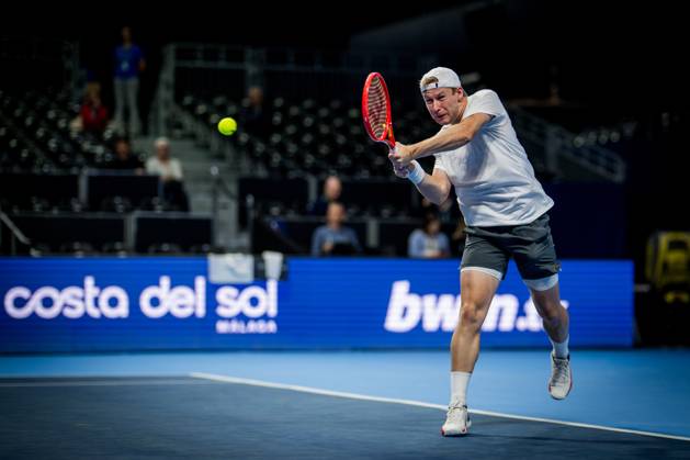 Gauthier Onclin of Belgium pictured in action during the European Open ATP, Tennis Herren tennis tournament in Brussels, on Saterday 17 October. This year s edition of the tournament is taking place from 17 to 25 October JASPERxJACOBS  x190069745x