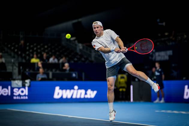 Gauthier Onclin of Belgium pictured in action during the European Open ATP, Tennis Herren tennis tournament in Brussels, on Saterday 17 October. This year s edition of the tournament is taking place from 17 to 25 October JASPERxJACOBS  x190069753x
