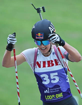 BIATHLON - Loop One Opening Festival MUNICH,GERMANY,17.OCT.26 - BIATHLON - Loop One Opening Festival. Image shows Anna Gandler (AUT).  GEPAxpictures xThomasxBachun