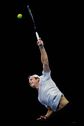 Joel Schwaerzler of Austria pictured in action during the European Open ATP, Tennis Herren tennis tournament in Brussels, on Saterday 17 October. This year s edition of the tournament is taking place from 17 to 25 October JASPERxJACOBS  x190069996x