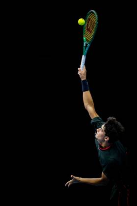 Federico Cina of Italy pictured in action during the European Open ATP, Tennis Herren tennis tournament in Brussels, on Saterday 17 October. This year s edition of the tournament is taking place from 17 to 25 October JASPERxJACOBS  x190070316x