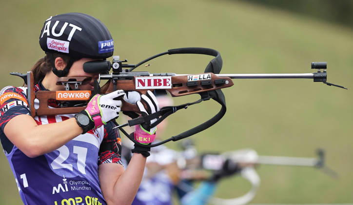 BIATHLON - Loop One Opening Festival MUNICH,GERMANY,17.OCT.26 - BIATHLON - Loop One Opening Festival. Image shows Anna Andexer (AUT).  GEPAxpictures xThomasxBachun