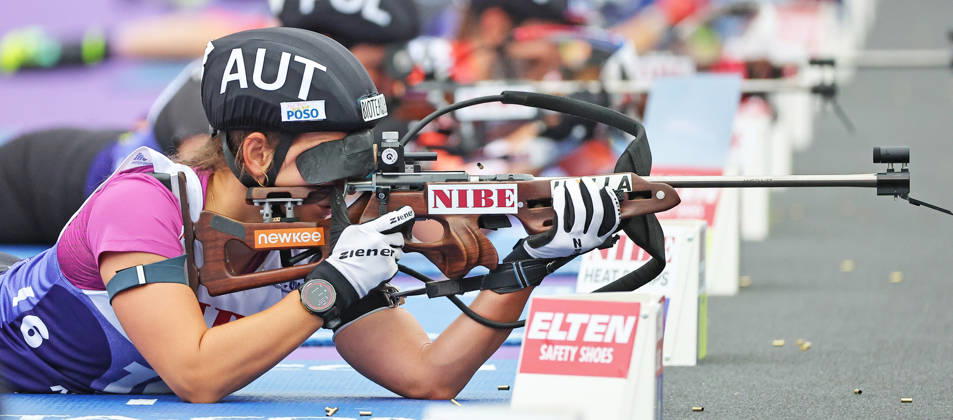 BIATHLON - Loop One Opening Festival MUNICH,GERMANY,17.OCT.26 - BIATHLON - Loop One Opening Festival. Image shows Dunja Zdouc (AUT).  GEPAxpictures xThomasxBachun