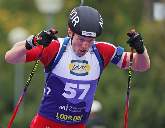 BIATHLON - Loop One Opening Festival MUNICH,GERMANY,17.OCT.26 - BIATHLON - Loop One Opening Festival. Image shows Johan-Olav Smoerdal Botn (NOR).  GEPAxpictures xThomasxBachun