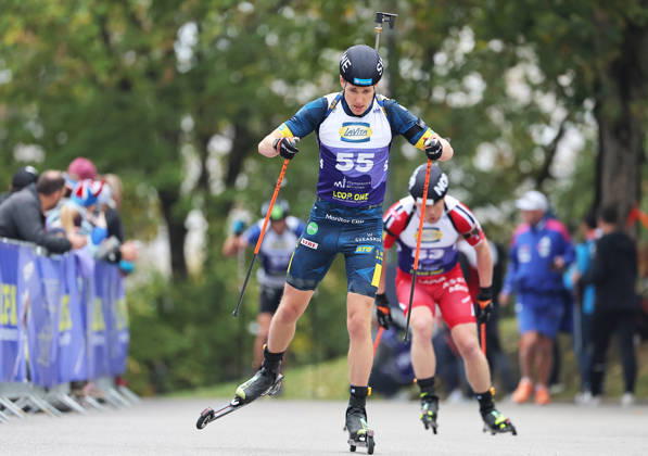 BIATHLON - Loop One Opening Festival MUNICH,GERMANY,17.OCT.26 - BIATHLON - Loop One Opening Festival. Image shows Martin Ponsiluoma (SWE).  GEPAxpictures xThomasxBachun