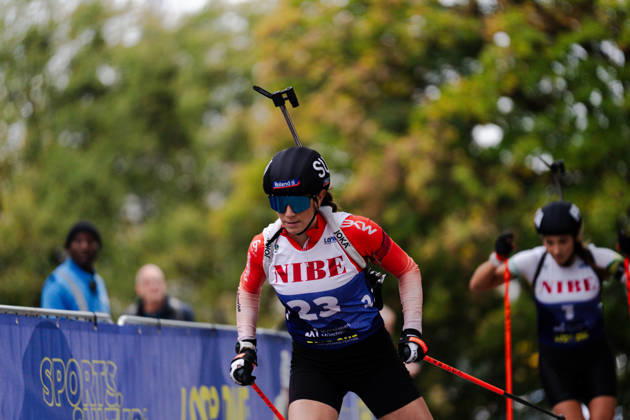 17.10.2026, GER, Biathlon, Frauen, IBU Biathlon Loop One Festival 2026, Saison 2026 2027, Super Sprint Qualifikation Damen Aita Gasparin ( SUI, 23 ) im Portrait München Olympiapark Bayern Deutschland Copyright: xNordphoto Vux