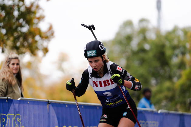 17.10.2026, GER, Biathlon, Frauen, IBU Biathlon Loop One Festival 2026, Saison 2026 2027, Super Sprint Qualifikation Damen Johanna Puff ( DEU, 3 ) im Portrait München Olympiapark Bayern Deutschland Copyright: xNordphoto Vux